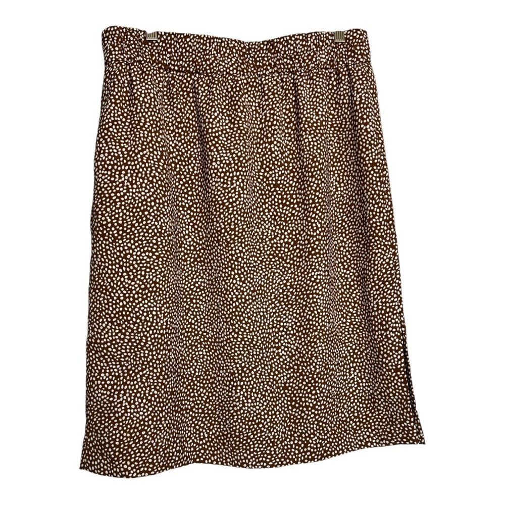 J.Crew Factory Pull On Midi Skirt Glazed Pecan Size Large Petite